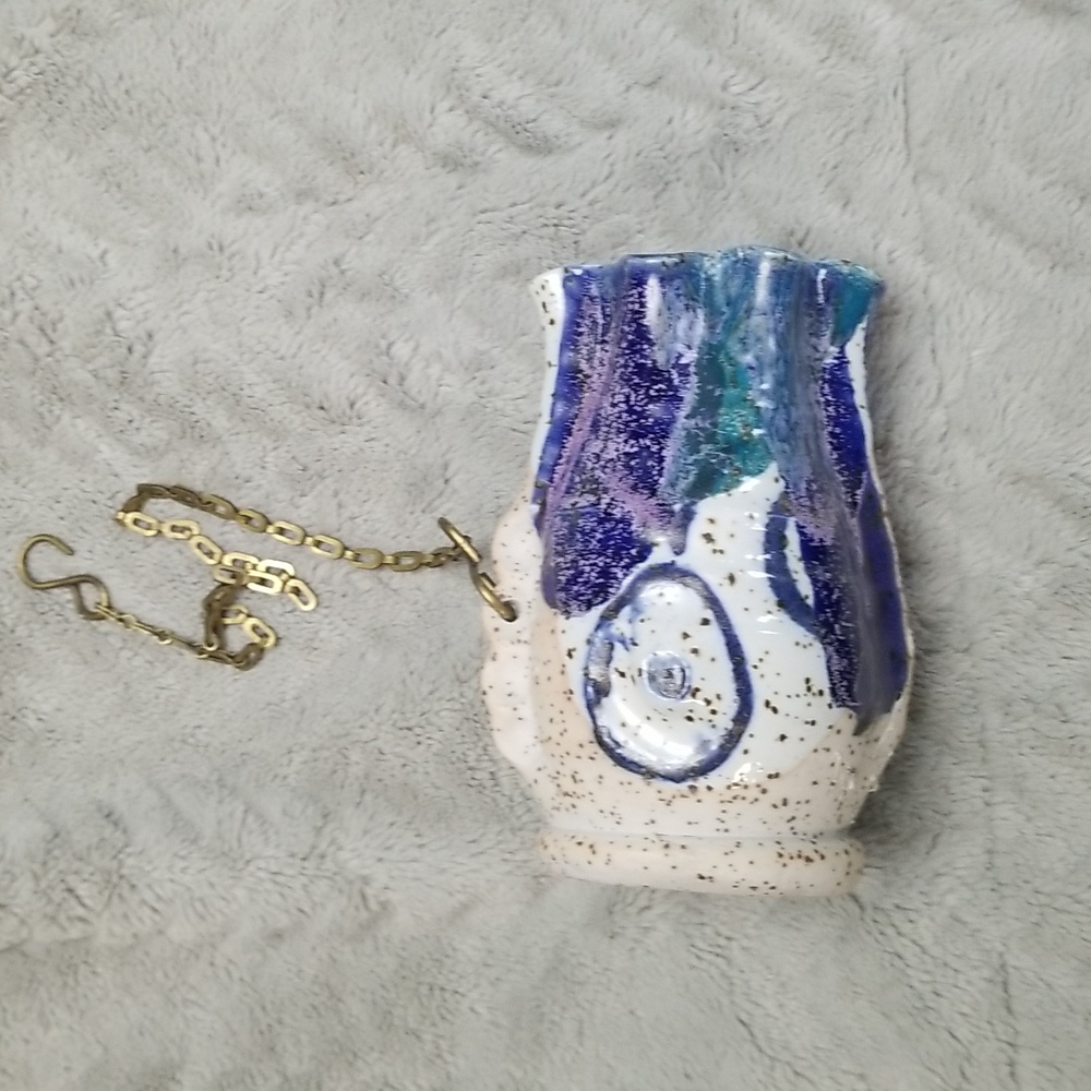 Scargo fish bird feeder pottery